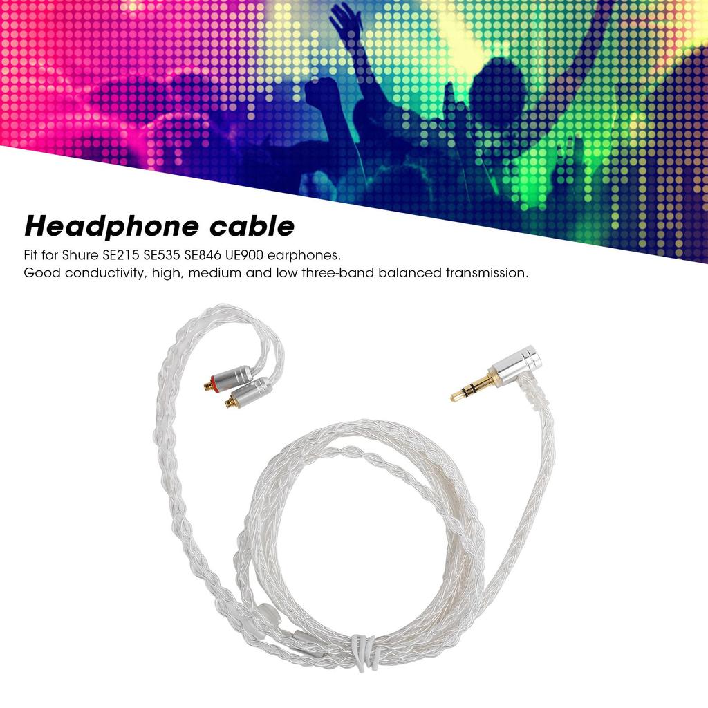 3.5mm Earphone Cable Replacement Fit for SE215 SE535 SE846 UE900 Headphone