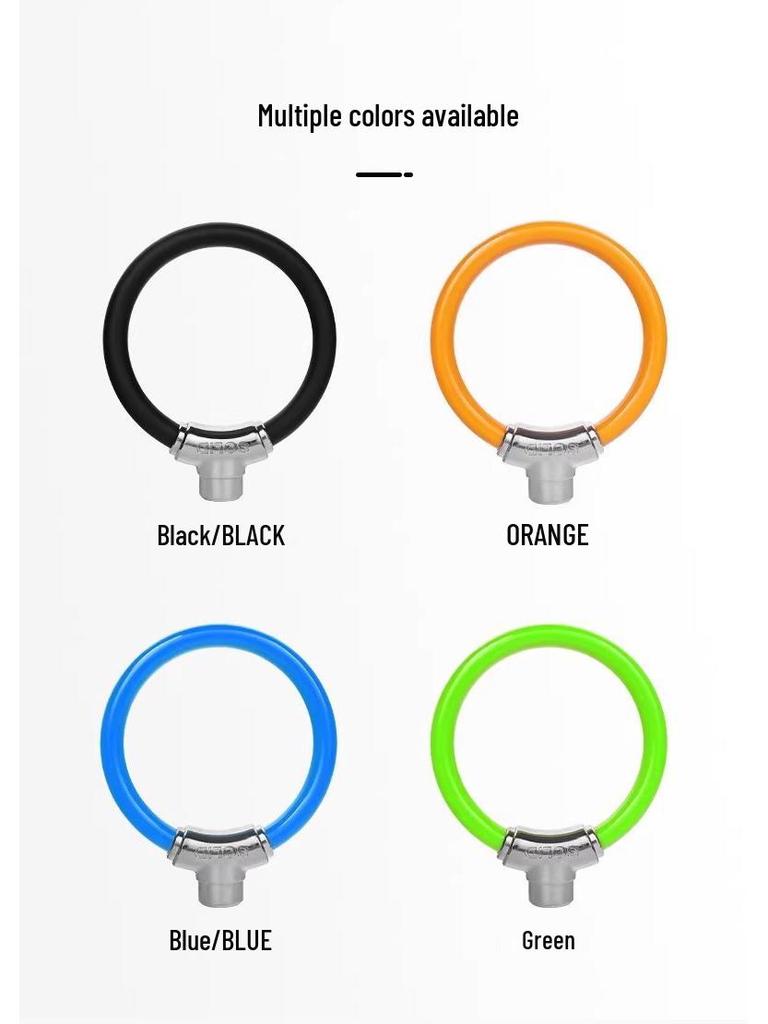 Bike Anti-Theft Ring Lock - Compact, Steel Cable for Mountain, Road & E-Bikes