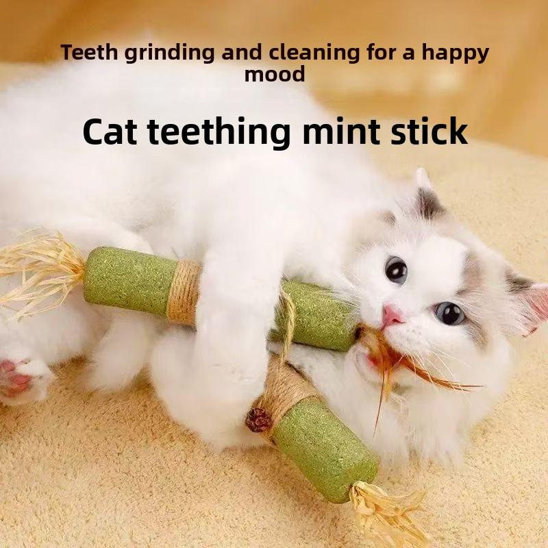 Supergroße Katzenspielzeuge mit Katzenminze zur Selbstunterhaltung und gegen Langeweile, langlebiges Holz, Tianhua Katzenminzebälle, Katzenangel, Katzenbeißstäbe