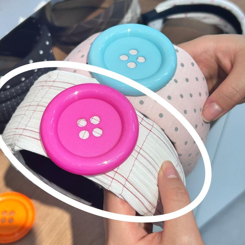 

Colorful Button Hairband Large Button Retro Headband New Star Hairband