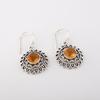Citrine Gemstone 925 Sterling Silver Jewelry Drop/Dangle Earrings 1.57" For Gift CE-19-6