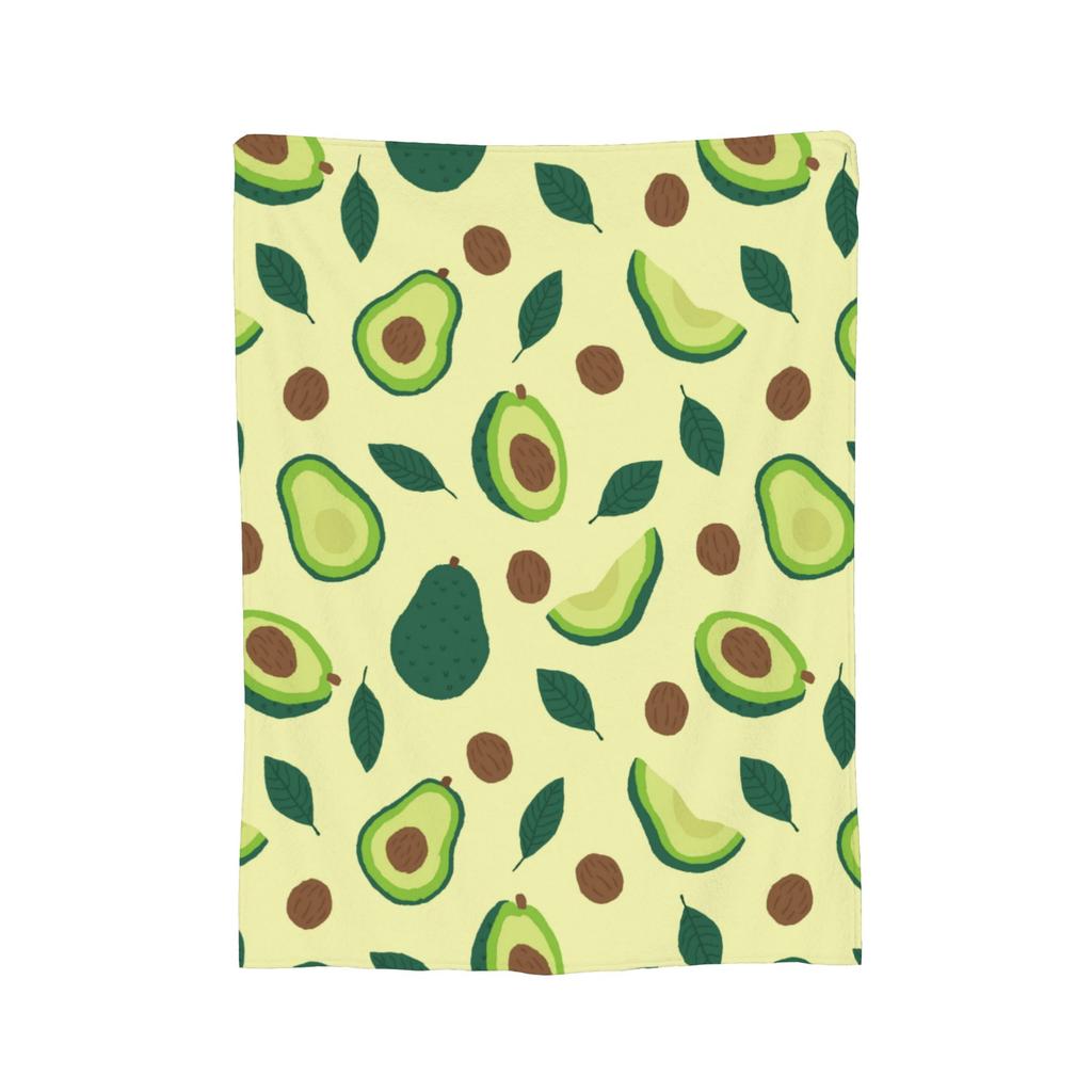 Süße Avocado-Fruchtdecken Korallenfleece Plüsch Ganzjahres-Tragbare Ultra-Weiche Überwurfdecken für Zuhause Auto Steppdecke