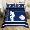 Baseball King Queen Duvet Cover Colorful Gradient Bedding Set Ball Sport Game Quilt Cover Rainbow Soft Polyester Comforter Cover