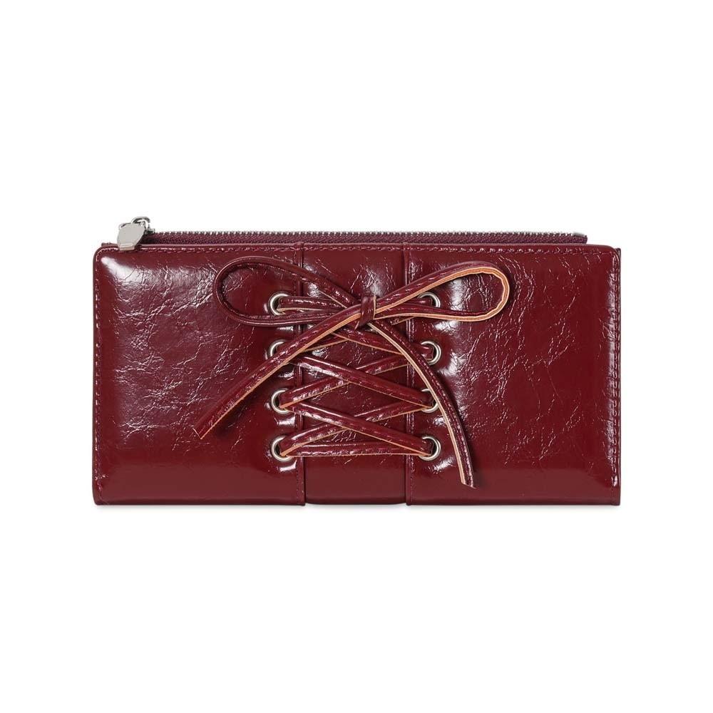 Card Pouch Portable Strap Bow Wallet PVC Multiple Card Balletcore Card Bag Solid Color Fashion Long Leather Purse Dating