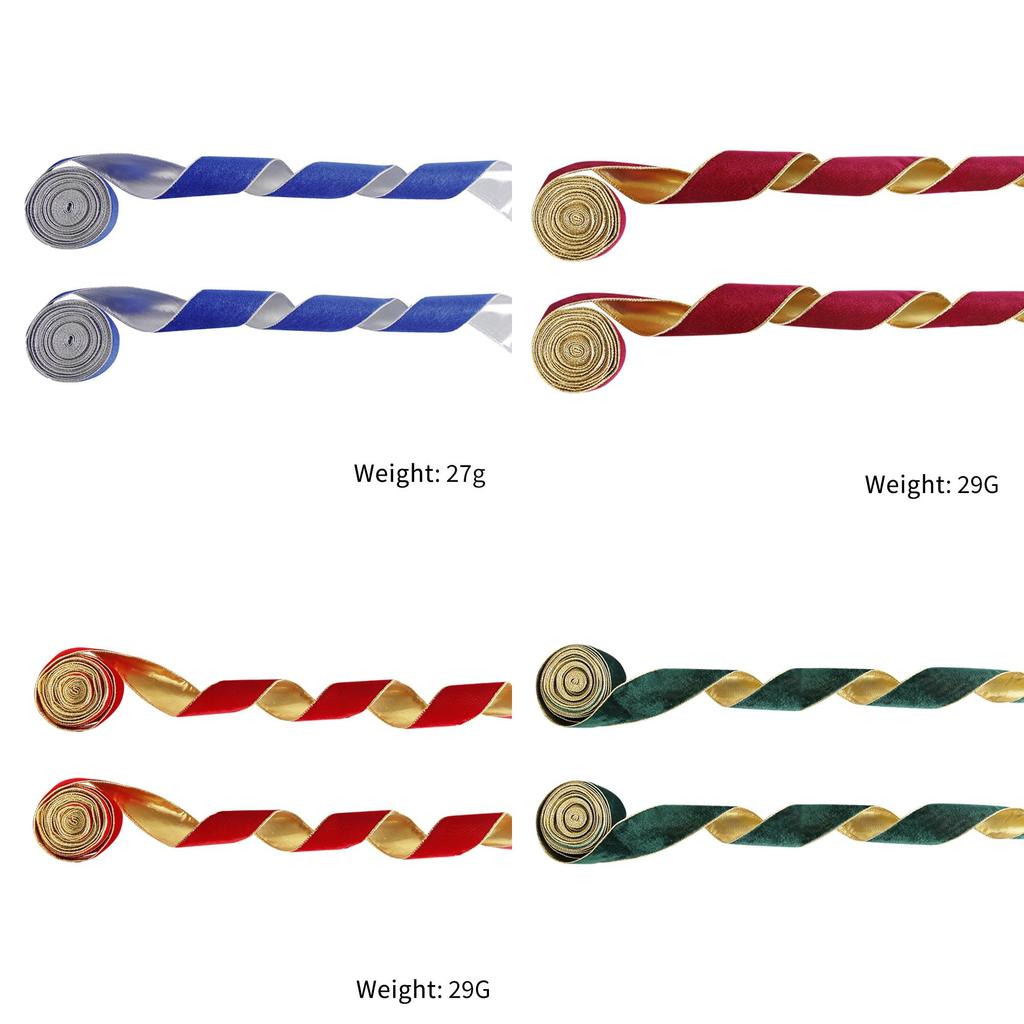 Luxurious Green Red Blue Plush Christmas Ribbon For Elegant Holiday Decor Gifts