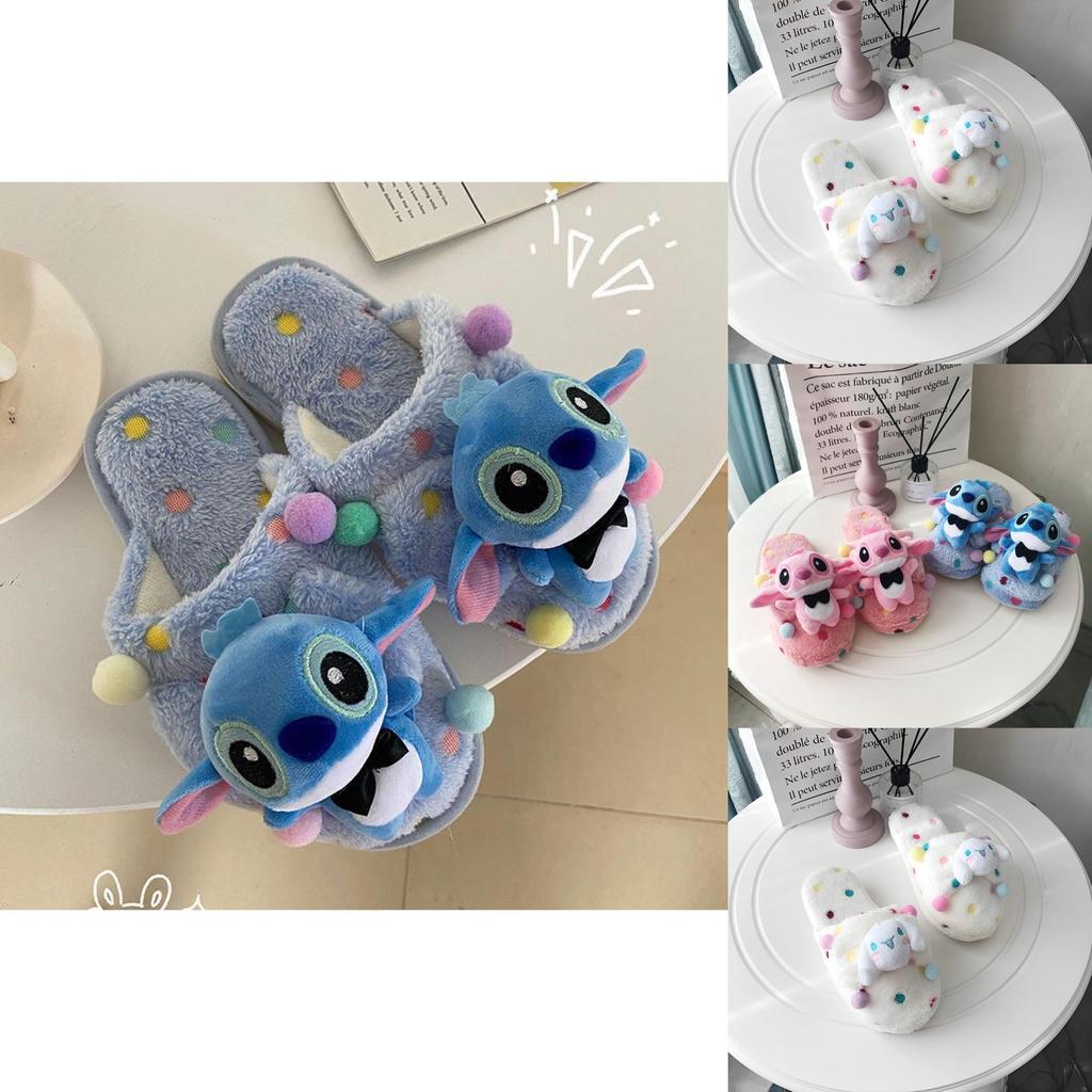 Warme und kuschelige Lilo & Stitch Plüschpantoffeln – Unisex-Pantoffeln für Paare