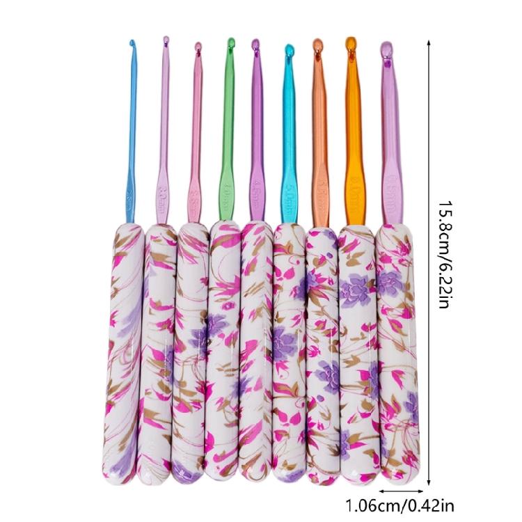 2.5mm-6.5mm Ergonomic Crochet Hooks Set, Crochet Needle for Beginner Hobbyist, Knitting Sweater Scarf Socks Hat Bag