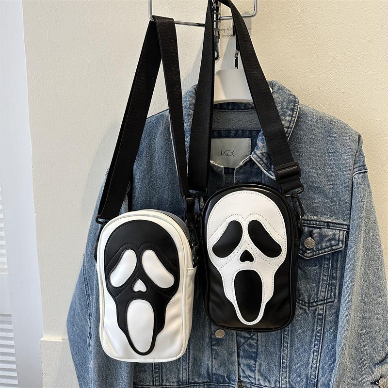 Fashion trend women's shoulder bag contrasting colors personality funny messenger bag trendy small square bag
