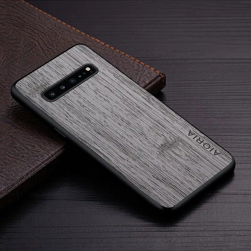 

Чехол для Samsung Galaxy S10 Plus Lite S10E 5G, кожаный чехол с узором из бамбукового дерева, роскошный чехол для Galaxy S10 Plus, чехол-капа S10 Plus светло-серый