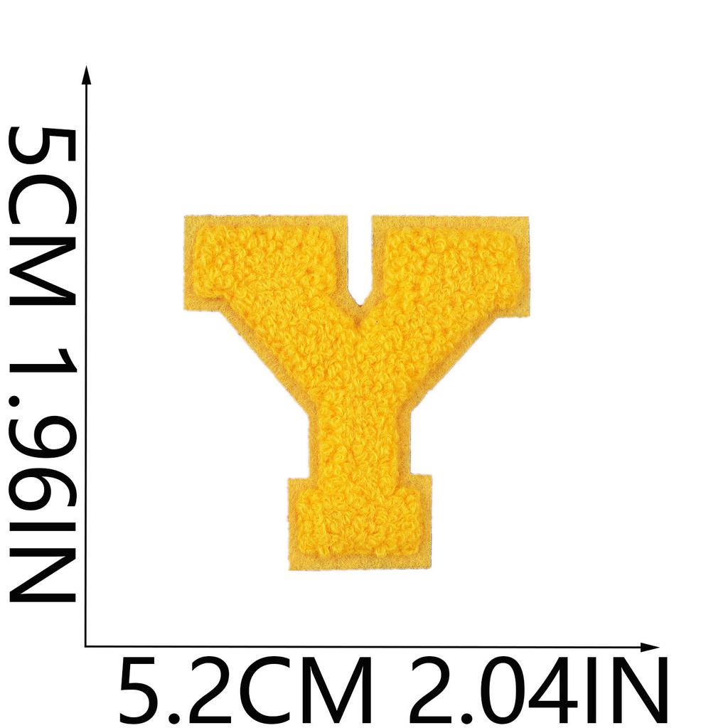 Mehrfarbiger A-Z Buchstaben Stickerei Stoffaufkleber 5cm Farbe 26 Englische Buchstaben Stickerei Aufkleber Kleidung Dekoration Patch Aufkleber