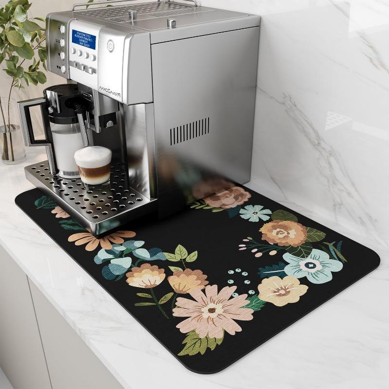 

Absorbent Quick Dry Mat for Kitchen Sink Drying Non-Slip Washing Machine Drainage Pad Multi-Purpose Coffee Maker Mat Home Decor (as the picture,20x30cm)