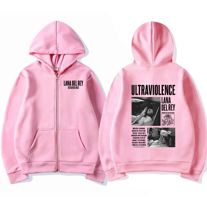 Lana Del Rey Unisex Retro Mikina na zip 2023 - Hip Hop Pulovr
