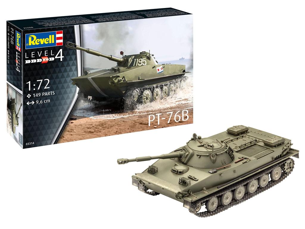 German Revell 1/72 Soviet Army PT-76B Plastic Model 03314