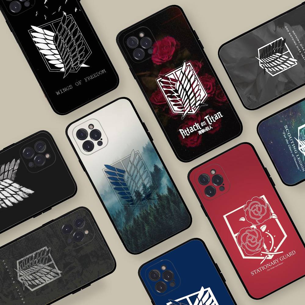 Anime A-Attack On Titan Phone Case For IPhone 16 15 8 7 6 6S Plus X SE XR XS 14 11 12 13 Mini Pro Max Mobile Case