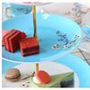 3 Tier Ceramic Cake Stand Fruit Dish Blue Floral Round Fruit Display Stand European Style Cupcake Stand for Wedding Birthday and Tea Party