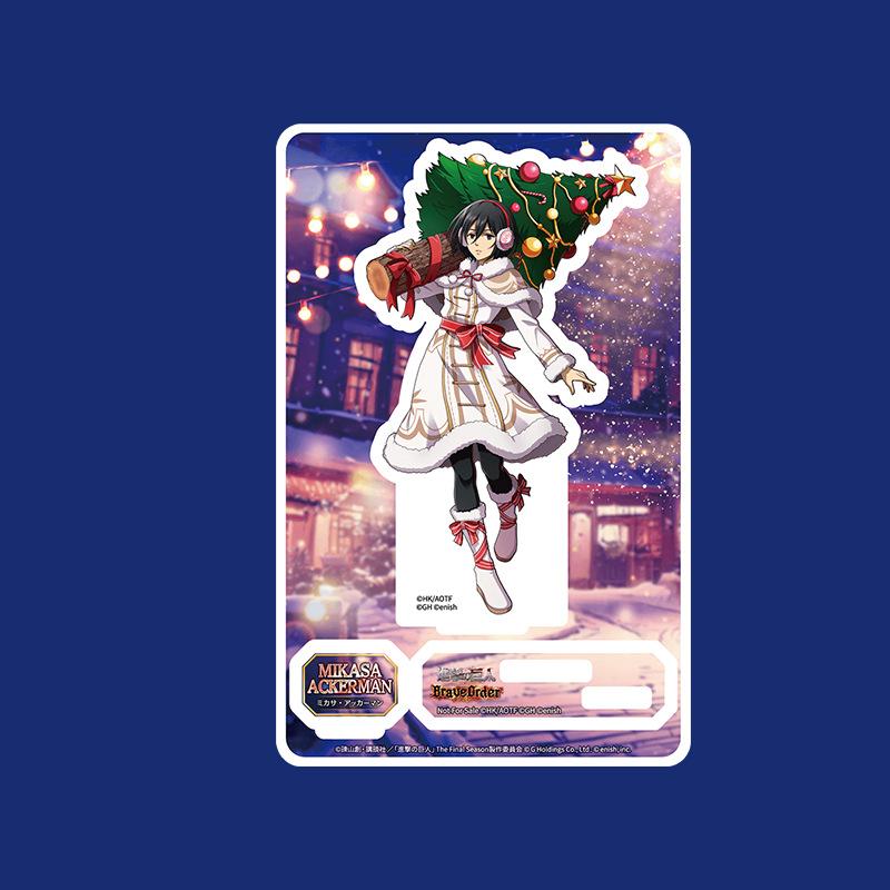 Attack On Titans Japanese Anime Peripherals Acrylic Stand With Background Collectible Desk Ornaments Creative Birthday Gifts