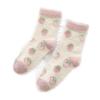 Cute Sleep Socks Stripe Wool English Alphabet  Japanese Style Socks Cotton Socks Hosiery Women Short Socks