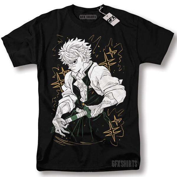 Demon Slayer Sanemi Shinazugawa Shirt Anime Manga Kimetsu no Yaiba T-Shirt Unisex T-Shirt XXXXL