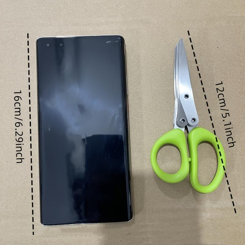 Ciseaux de cuisine en acier inoxydable à 3 couches - Broyeur polyvalent d'oignons et d'herbes pour barbecue et usage intérieur