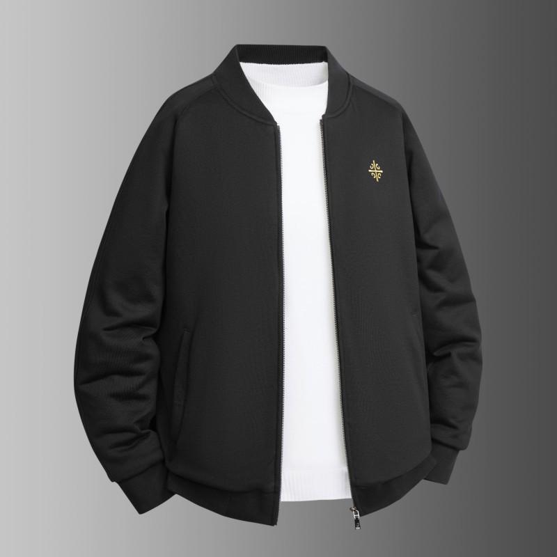 

European-Style Men s Baseball Collar Jacket - Autumn/Winter 2026 Versatile Business Casual Pilot Jacket XXL (170-195 jin)