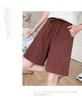 Cotton And Linen Five Trousers Female Summer Breathable Trousers Casual Wide-legged Trousers Loose Large Size