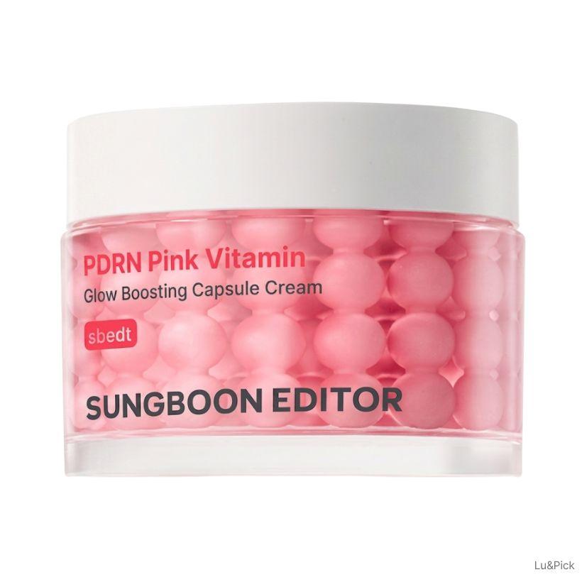 SUNGBOON EDITOR PDRN Pink Vitamin Glow Boosting Capsule Cream 50ml (May 2026 New Release) (+Free gift)