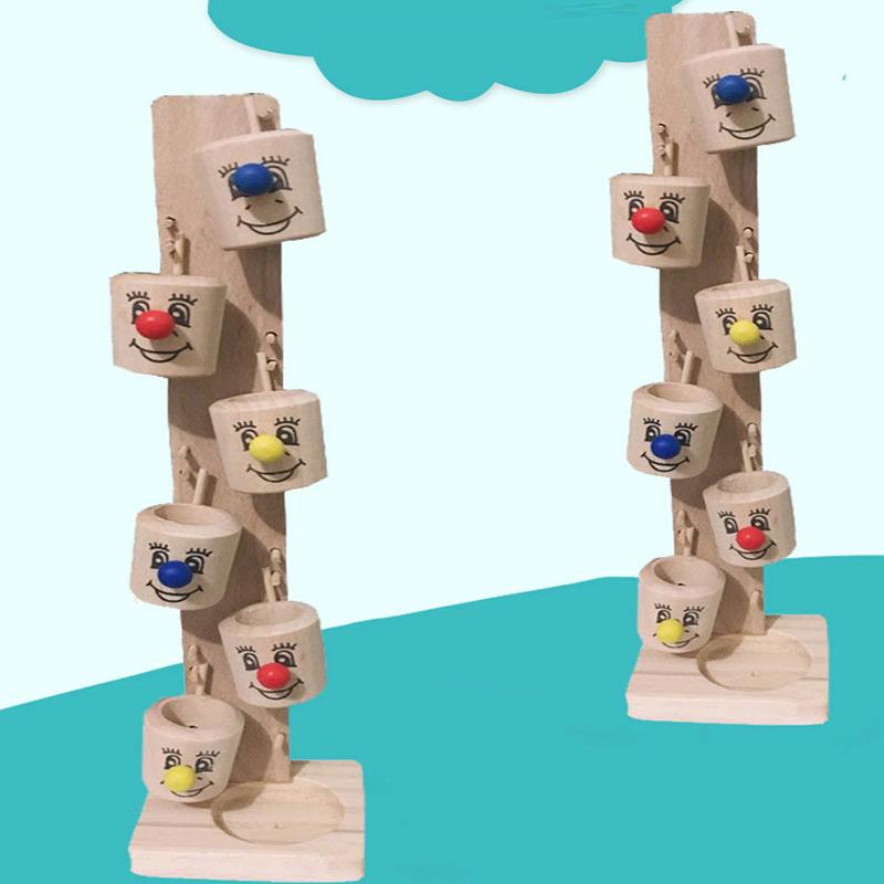 New Interesting Funny Clown Wine Barrel Bucket Tower Blocks Rolling Ball Baby Kids Educational Toy Boy Girl 2-4 Year