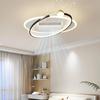 Smart Voice-Controlled Leafless Ceiling Fan Light for Living Room/Bedroom, Tricolor, Stepless Dimming, 110V.