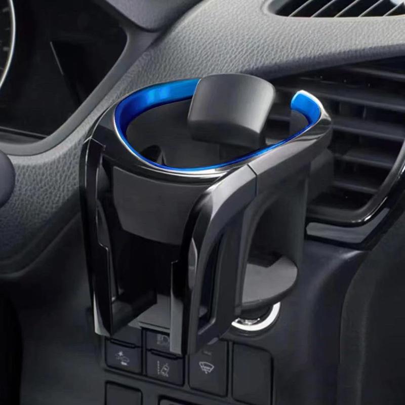 2-In-1 Car Cup Holder And Phone Holder Multi-Functional Air Vent Beverage Holder Abs Storage Rack Mobile Phone Rack Car Interior синий
