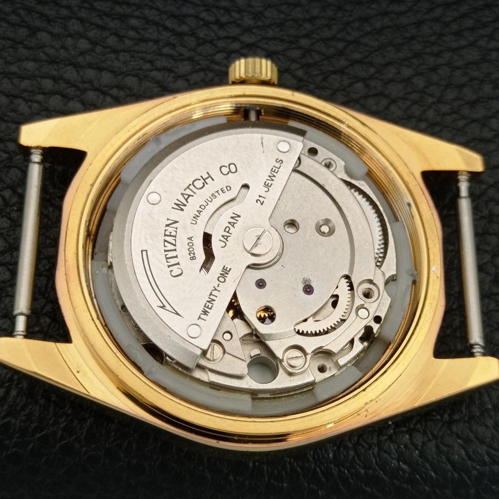 VINTAGE CITIZEN AUTOMATIC 8200 REFURBISHED JAPAN MENS BROWN DIAL WATCH a445352-1