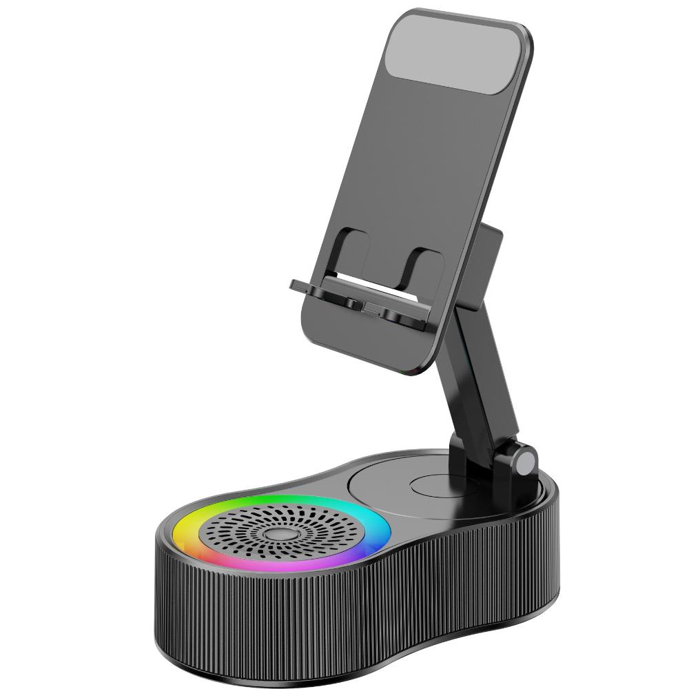 1Pc Smart Sensor Phone Holder Wireless Bluetooth Speaker Home Office Live Streaming Charging 5-in-1 Speaker