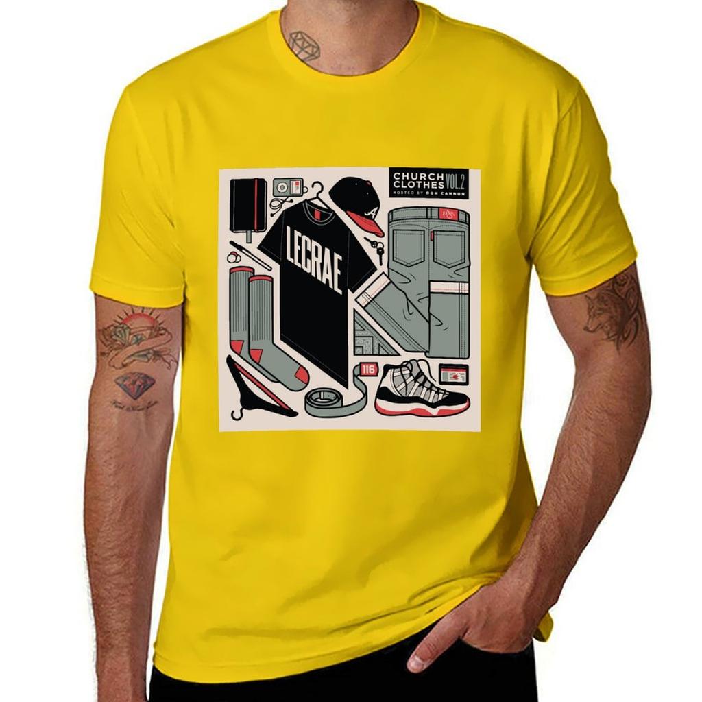 LeCrae Church Clothes Volume 2 T-Shirt Funnys Plus Size Tops Tees Tshirts for Men