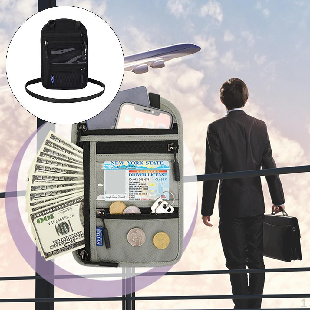 

Чехол, дорожные аксессуары с защитной сумкой через плечо на длинном ремне, для женщин и мужчин чёрный