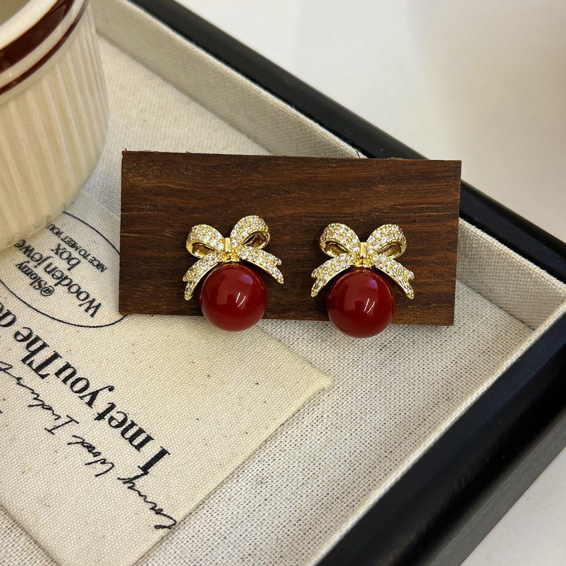 

Korean Bowknot Diamond Earrings for Women: Elegant and Versatile