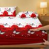 Rose 1 Butterfly Patterned Frosted Bedsheet, Printed Bed Cover For Bedroom, Bedding Excluding Pillowcases