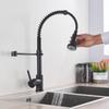 Brushed Gold Kitchen Sink Faucet One Handle Spring Hot and Cold Water Tap Deck Mounted Bathroom Kitchen Crane