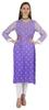 Bimba Printed  Designer  Kurta  For Womens Straight Kurti V-Neck Ethnic  Traditional  Wear - Cotton