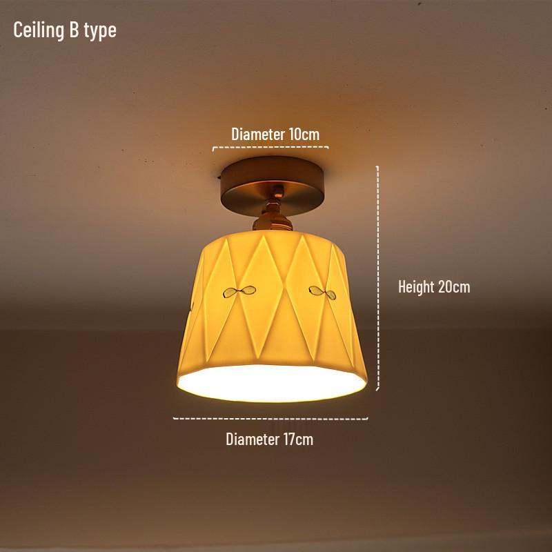 Retro Japanese Brass Glazed Ceramic Pendant Light for Bedroom, Dining, Bar, or Bay Window