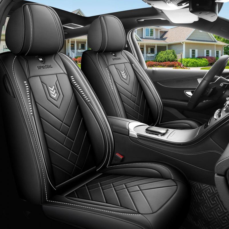 Universal 4-Season Car Seat Cover Full Surround Synthetic Leather Auto Cushion Sedan SUV Truck