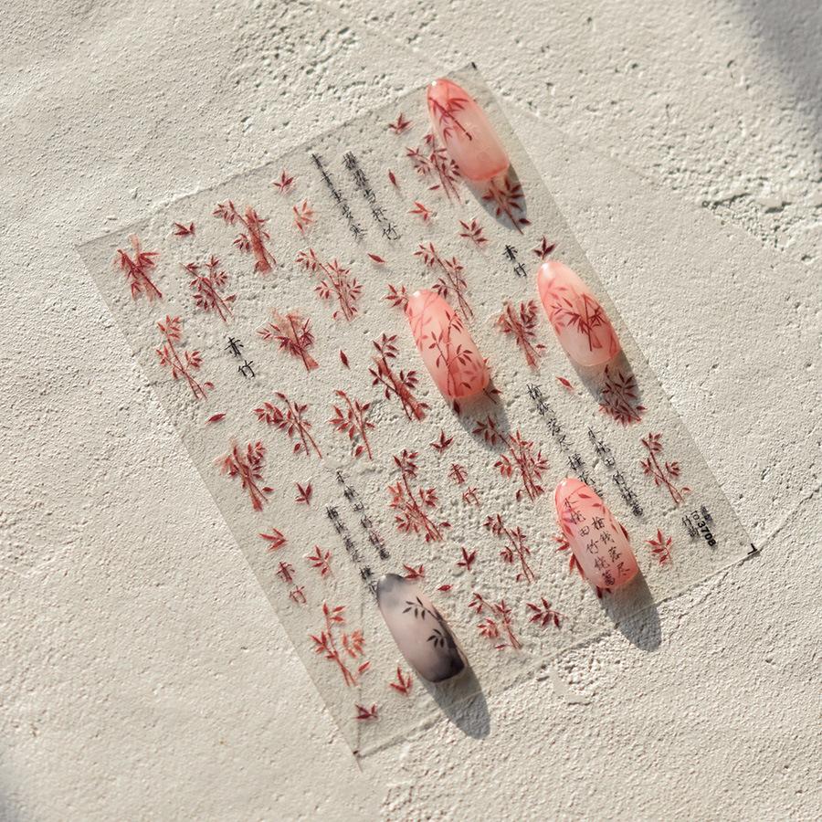 Тонкие прочные бамбуковые наклейки для ногтей в китайском стиле. Изготовление своими — фото 7