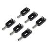 6Pcs Electric Guitar Tremolo Bridge Saddle U Shaped String Tuning Screw Saddle Accessory Black