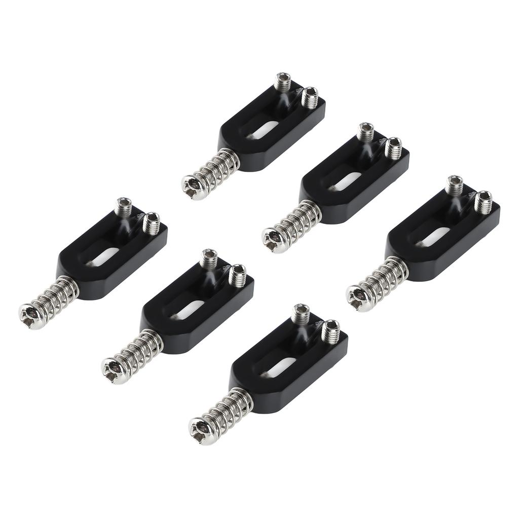 6Pcs Electric Guitar Tremolo Bridge Saddle U Shaped String Tuning Screw Saddle Accessory Black