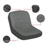 35×40×50cm Black& Grey Lawn Mower Tractor Seat Cover Padded Protector Waterproof