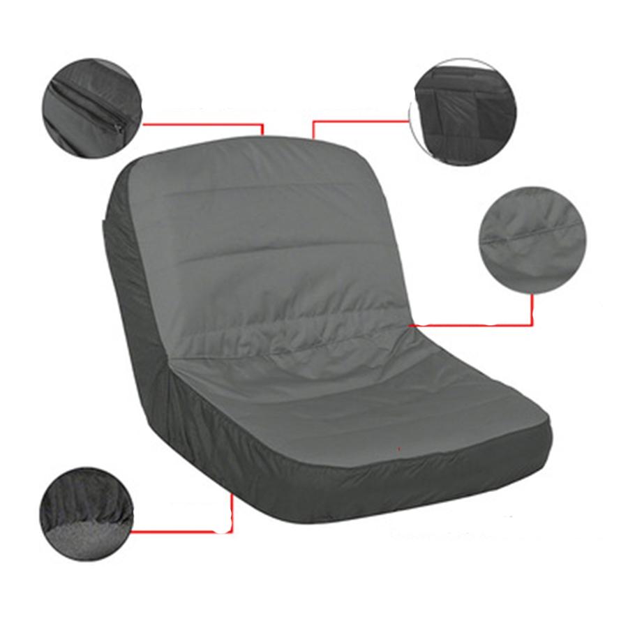 35×40×50cm Black& Grey Lawn Mower Tractor Seat Cover Padded Protector Waterproof