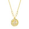 Guochaofeng Fu brand is full of luck S925 silver inlaid shell retro chain necklace women's sweater chain jewelry fashion