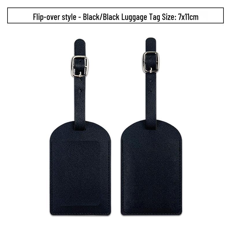 Customizable PU Leather Luggage Tag with Anti-Lost Feature and Airplane Design