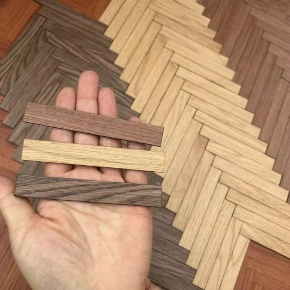 10pcs PVC Wooden Flooring Mini Furniture Wall Floor Decor Dollhouse Floor Tiles  Fit 1:12 Dollhouse