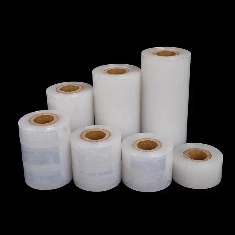 

Transparent PE Stretch Film Industrial Packaging Autohesion Powerful Stretching Vegetable Fruits Sub Package Fresh Keeping Film 10cmX280m 0.5kg