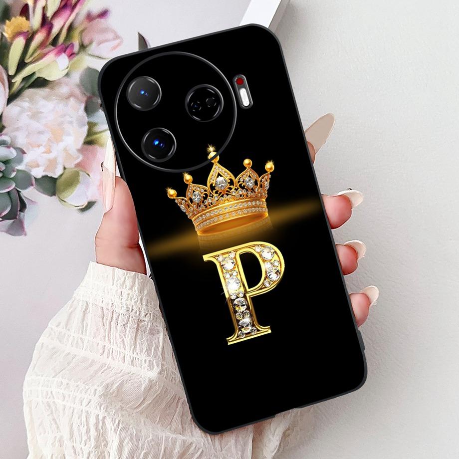 Phone Case For Tecno Camon 30 4G 5G 30S Pro 30pro 30 Premier Cover Soft Silicone Funda Matte TPU Capa Initial Letters Pattern