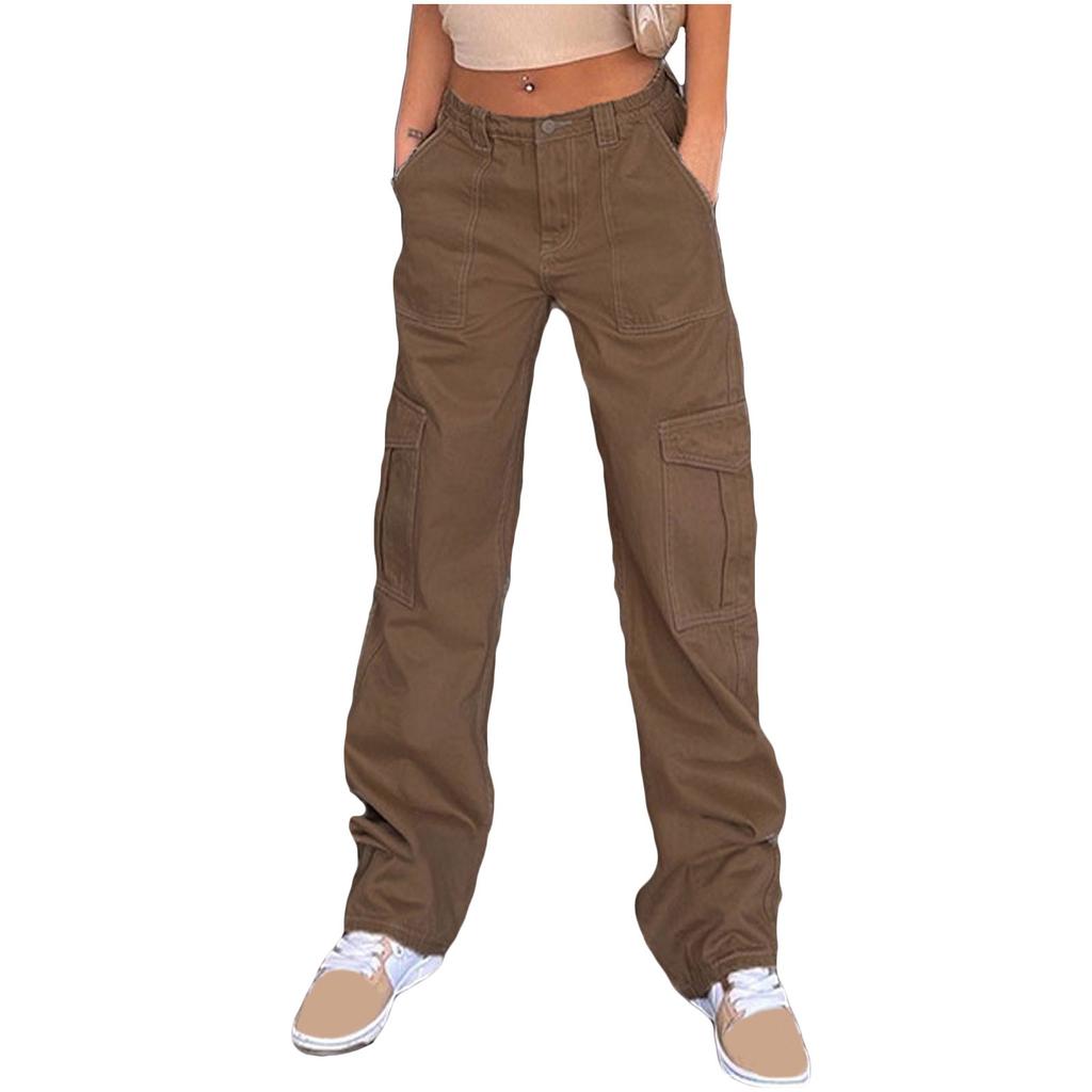 Baggy cargobroek voor dames, streetwear hiphop joggers, joggingbroek, casual losse broek met wijde pijpen